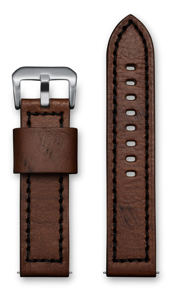  Aeromeister Amsterdam S26 Wood brown strap with black stitching