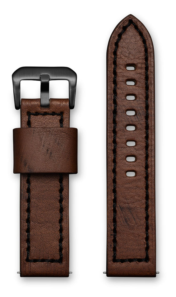  Aeromeister Amsterdam S26 Wood brown strap with black stitching